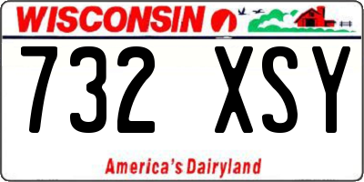 WI license plate 732XSY
