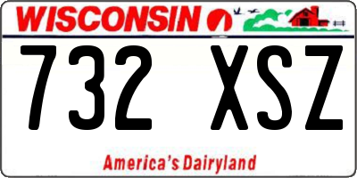 WI license plate 732XSZ