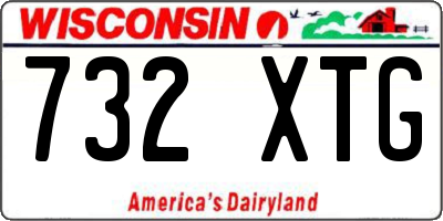 WI license plate 732XTG