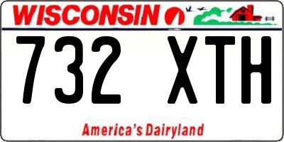 WI license plate 732XTH