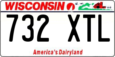 WI license plate 732XTL