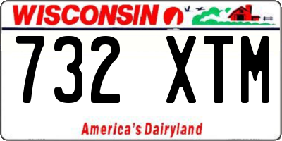 WI license plate 732XTM