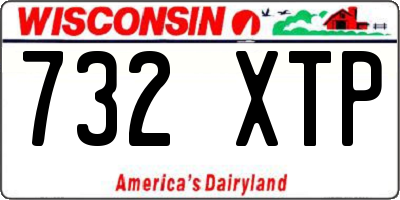 WI license plate 732XTP