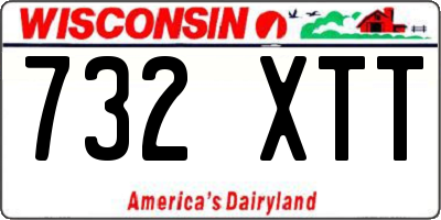WI license plate 732XTT