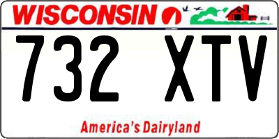 WI license plate 732XTV