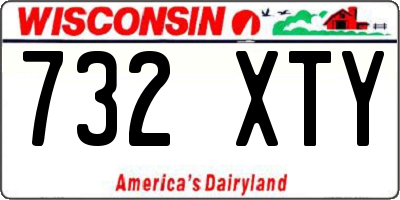 WI license plate 732XTY