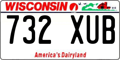WI license plate 732XUB