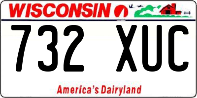WI license plate 732XUC