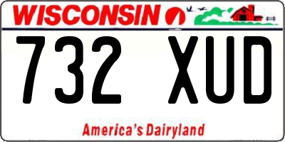 WI license plate 732XUD