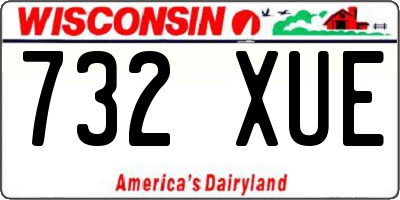WI license plate 732XUE