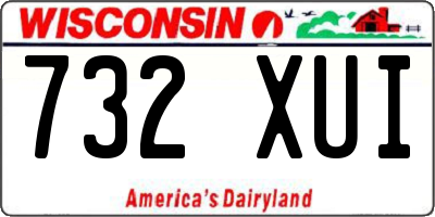 WI license plate 732XUI