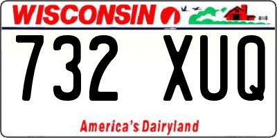 WI license plate 732XUQ