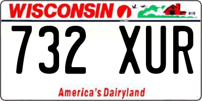 WI license plate 732XUR