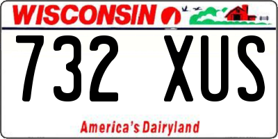 WI license plate 732XUS