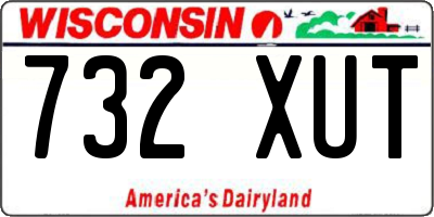 WI license plate 732XUT