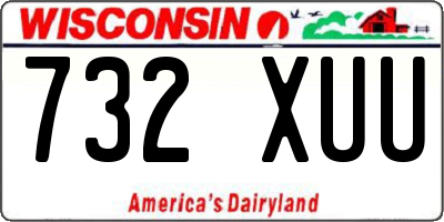 WI license plate 732XUU