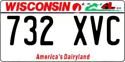 WI license plate 732XVC