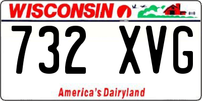 WI license plate 732XVG