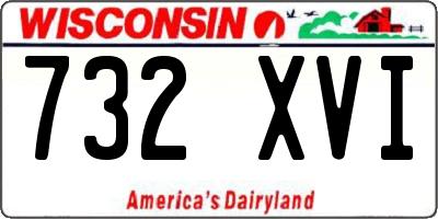 WI license plate 732XVI