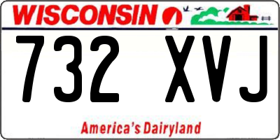 WI license plate 732XVJ