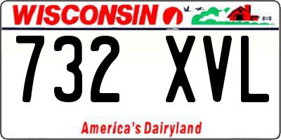 WI license plate 732XVL