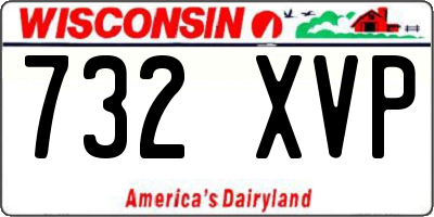 WI license plate 732XVP