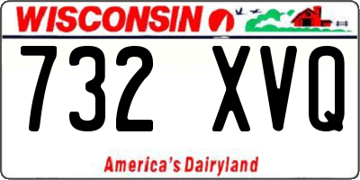 WI license plate 732XVQ