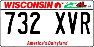WI license plate 732XVR