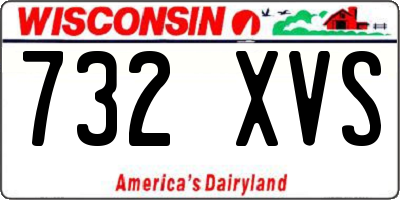 WI license plate 732XVS