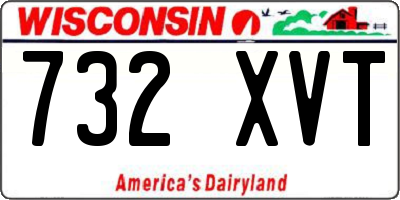 WI license plate 732XVT