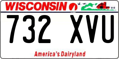 WI license plate 732XVU