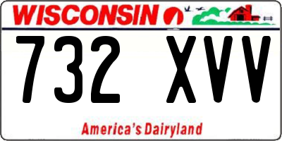 WI license plate 732XVV
