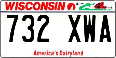 WI license plate 732XWA