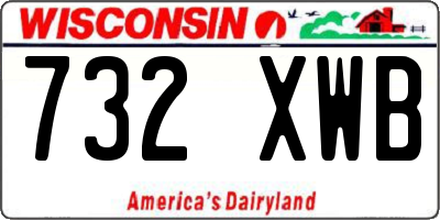 WI license plate 732XWB