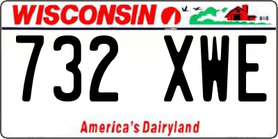 WI license plate 732XWE