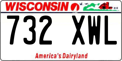 WI license plate 732XWL