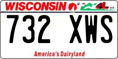 WI license plate 732XWS