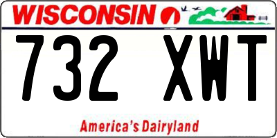 WI license plate 732XWT