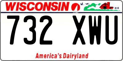 WI license plate 732XWU