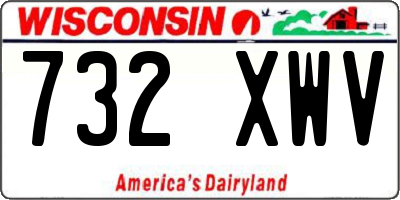 WI license plate 732XWV