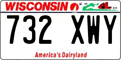 WI license plate 732XWY
