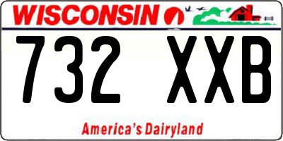 WI license plate 732XXB