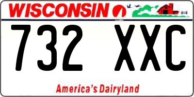 WI license plate 732XXC