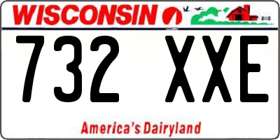WI license plate 732XXE