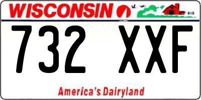 WI license plate 732XXF