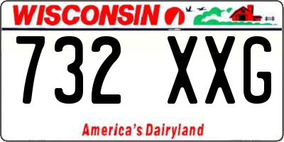 WI license plate 732XXG