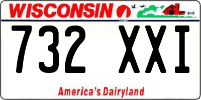 WI license plate 732XXI