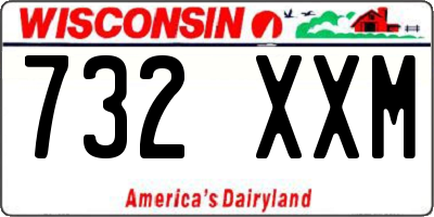 WI license plate 732XXM