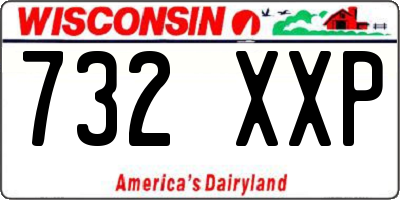 WI license plate 732XXP