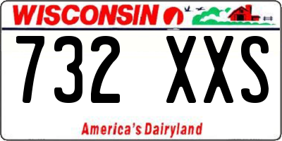 WI license plate 732XXS